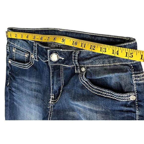 Denim Couture Jeans Women Size 31 Embellishments Zip & Button Closure Angel wing - Picture 4 of 10